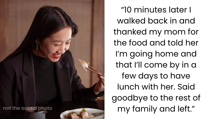 Aita for leaving the dinner table and “ruining” the family gathering?
