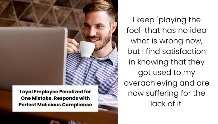 Loyal Employee Penalized for One Mistake, Responds with Perfect Malicious Compliance