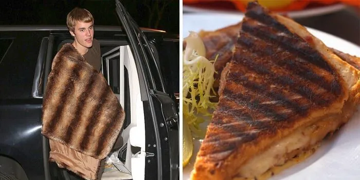 Justin Bieber vs. a grilled cheese sandwich