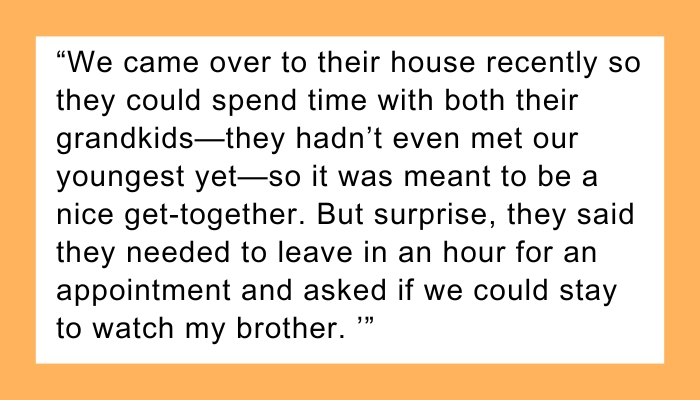 AITA for telling my parents to stop expecting my wife to babysit for them or we’re not coming at all?