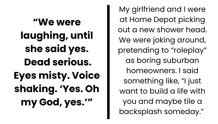 TIFU by accidentally proposing in a Home Depot