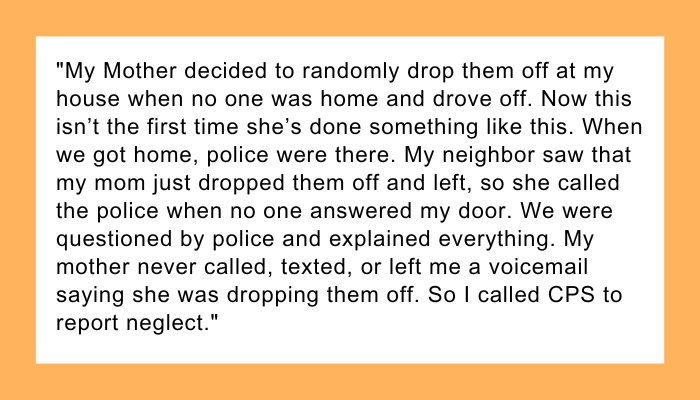 AITA For Calling CPS On My Mother?