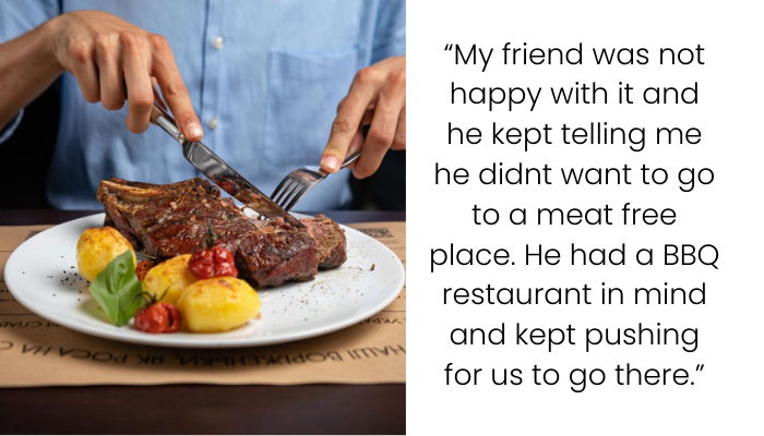 Vegan Diner Drama: AITA for Refusing to Pay for My Friend’s BBQ Meal?