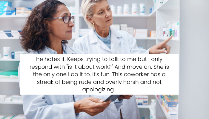 Silent Treatment: A Pharmacy Technician’s Strategic Response to Workplace Hostility