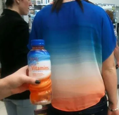 Girl vs. vitamin drink